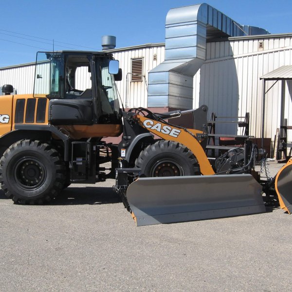 Case Loader Mounting Snow Wing side view